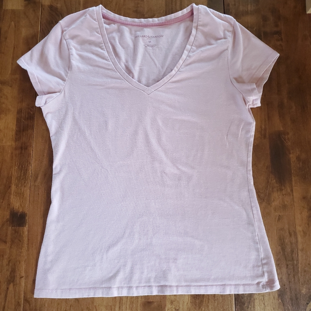 Hillard &Hanson Muted Pink T-shirt Size Medium M